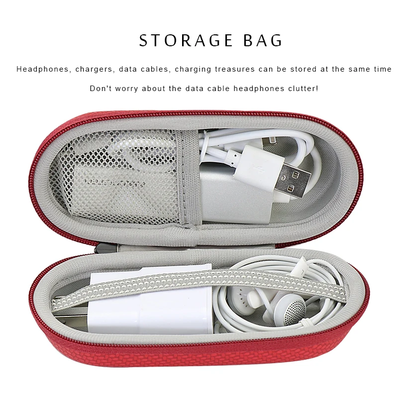  IKSNAIL Hard Earphone Case Portable EVA Storage Bag Carrying Hand Headphone Cases For Airpods USB C - 32951392241