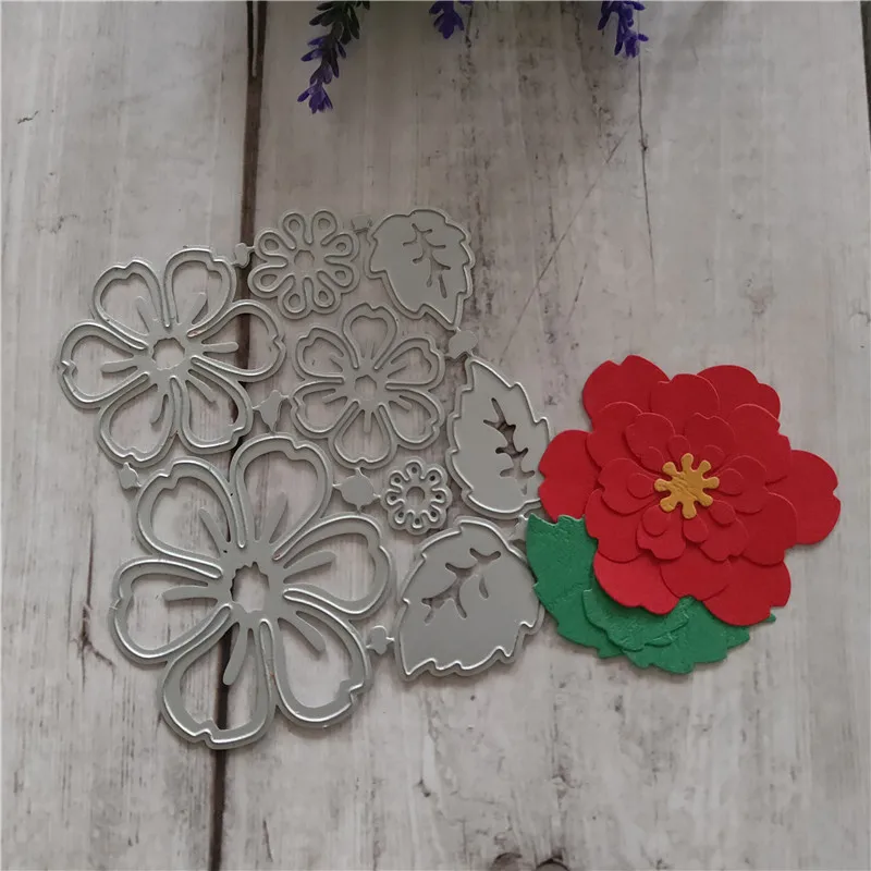 

Leaf flower Metal Cutting Dies Stencil DIY Scrapbooking New Arrival Embossing Craft die Background For Card Making new 2019