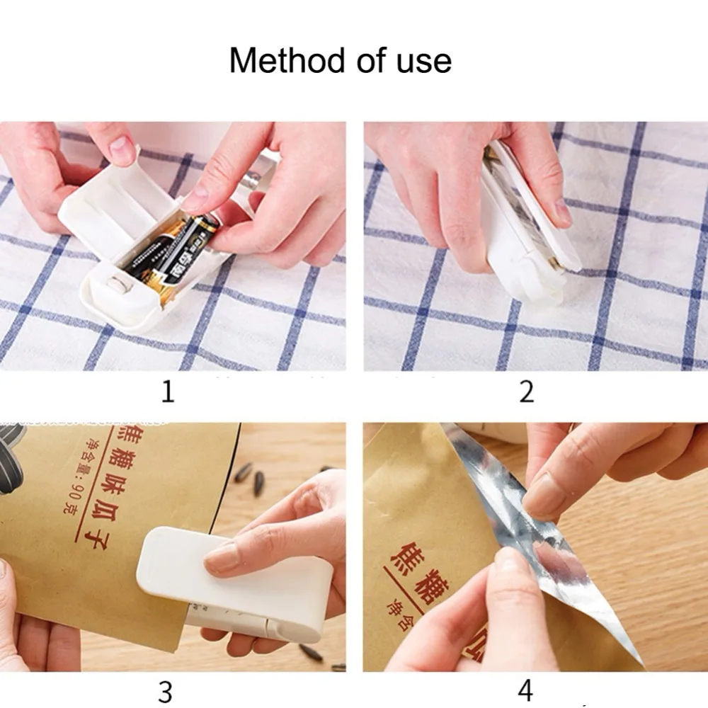 Мини-упаковочная машина для пищевых продуктов, бытовой пластиковый мешок, устройство для запечатывания ручного давления, запайки