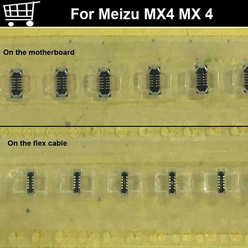 Разъем FPC для сенсорной панели Meizu MX 4 MX4 logic на материнской плате и гибком кабеле |