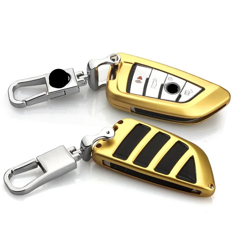 Металлический ключ для авто чехол для bmw X5 X6 F15 брелок для ключей чехол для ключей бумажник с кольцами для bmw X4 X5 X6 брелок для ключей - Название цвета: Красный