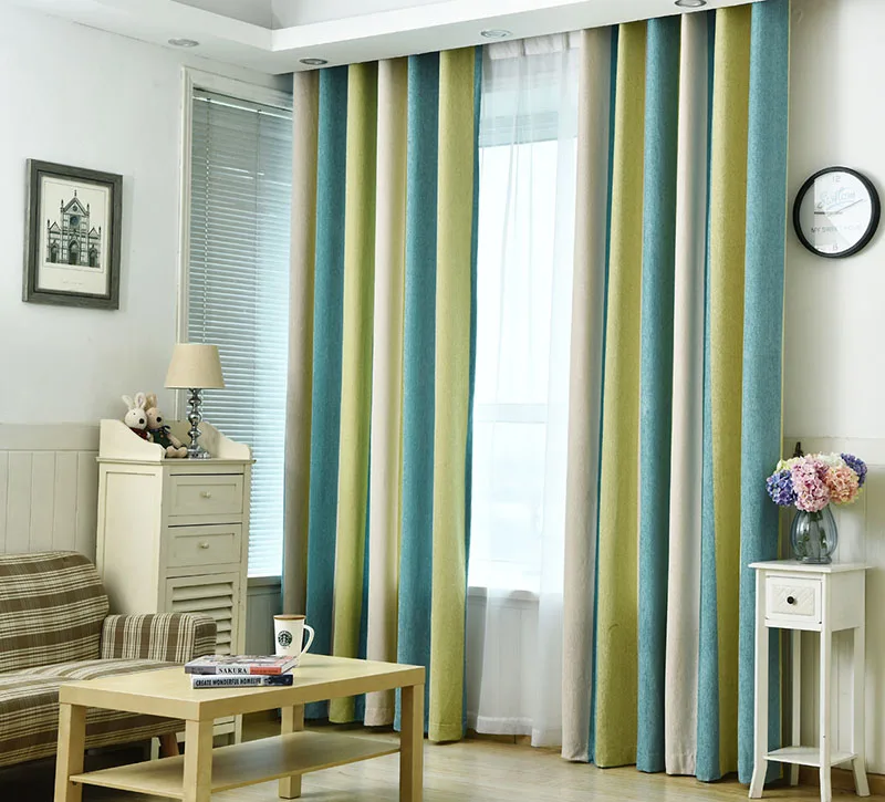 Плотные шенилловые теплоизолированные плотные шторы для гостиной современные полосатые шторы на заказ для спальни AG124& 2