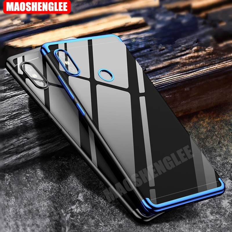 Plating Transparent Case For Xiaomi Redmi Note 5 Pro Silicone Soft TPU Cover case note Back cover | Мобильные телефоны и