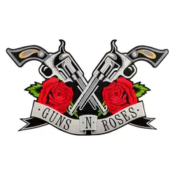 Вышивка патч для Костюмы Пистолеты N Roses GNR музыка рок гладить на поддержку для Куртка Пользовательские DIY Дизайн черный твил ткань патч