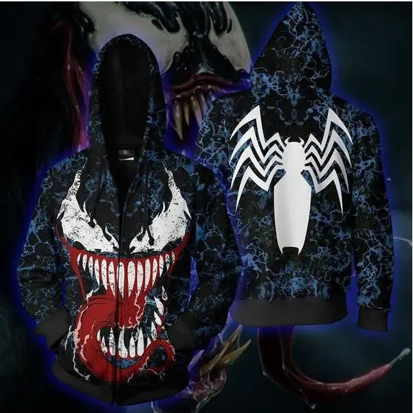 Кинематографическая Вселенная Marvel Venom Человек-паук Косплэй костюм Zer0 3D печати
