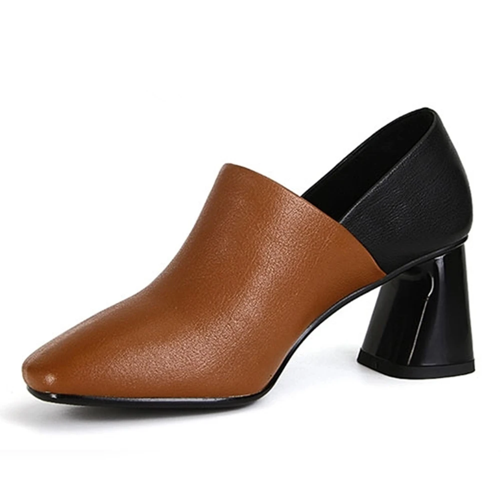 Dropship Big Size 42 Black Brown Shoes Woman Pumps Female Slip On Strange high heels Comfortable Pumps Woman Shoes