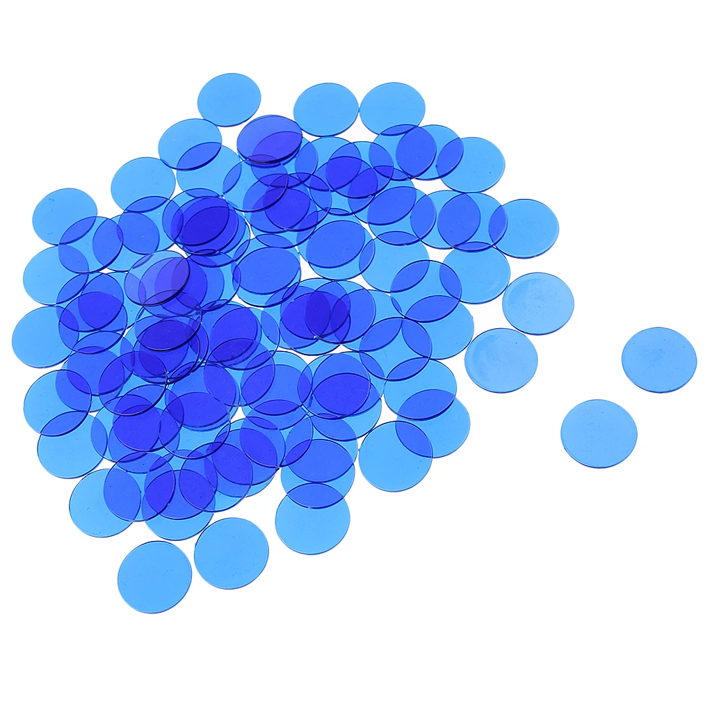 1000 Pcs Plastic Poker Chips Bingo Board Games Markers Tokens Kids Counting Toy Family Club Party Supplies Plastic Bingo Chips