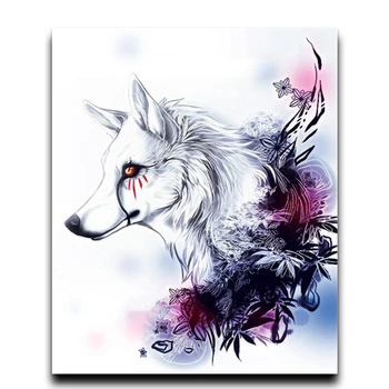 

Diamond Embroidery Wolf Rhinestone Image Diamond Mosaic 5D Square Crystal Diamond Drill Bit Painting Cross Stitch DIY