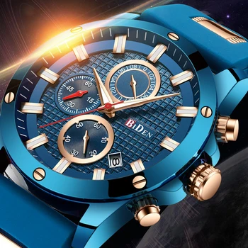 

Men's Military Watch Waterproof Silicone Strap Quartz Wrist Watches Men Chronograph Business Wristwatch Clock Gifts for Men