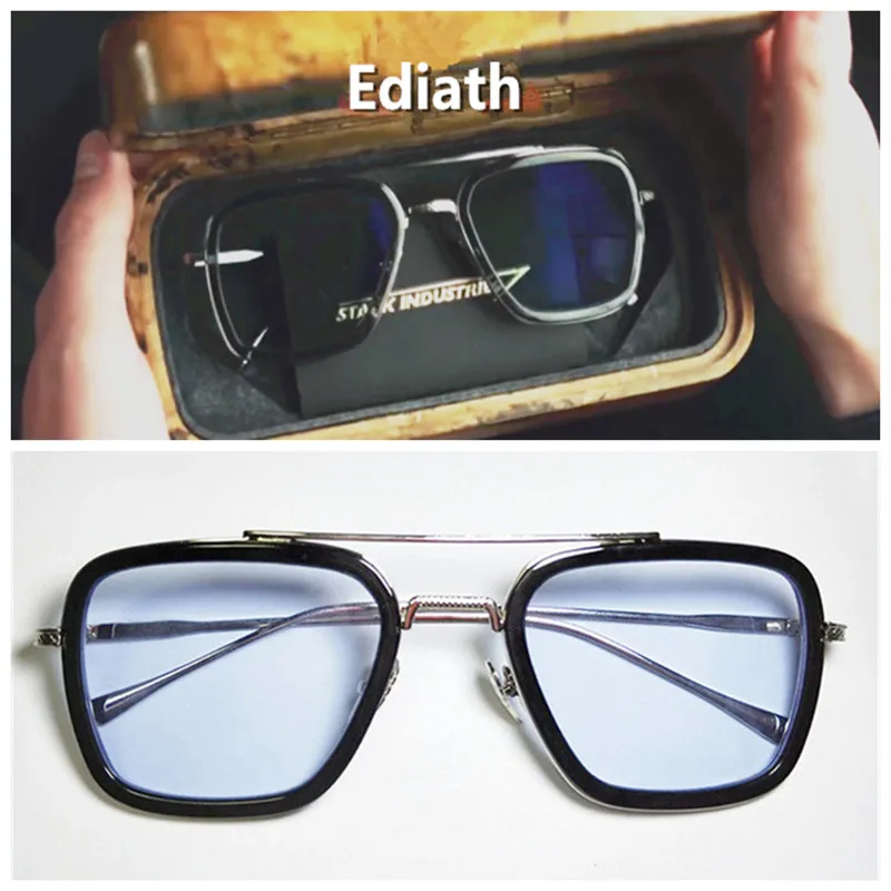 Edith Spider-Man: Far From Home Cosplay Glasses 1:1 Production Edith Iron Man Glasses Summer Fashion Sunglasses