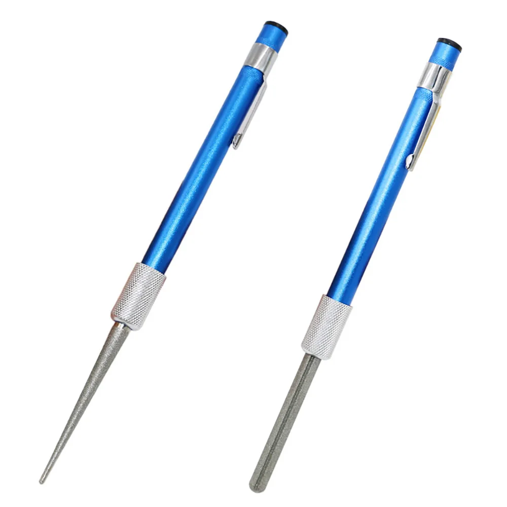 

Sharpener For Fishhook Knife Knife Sharpener Multi Purpose Pen Shape Grindstone Diamond Plated Carbon Steel Outdoor Tool