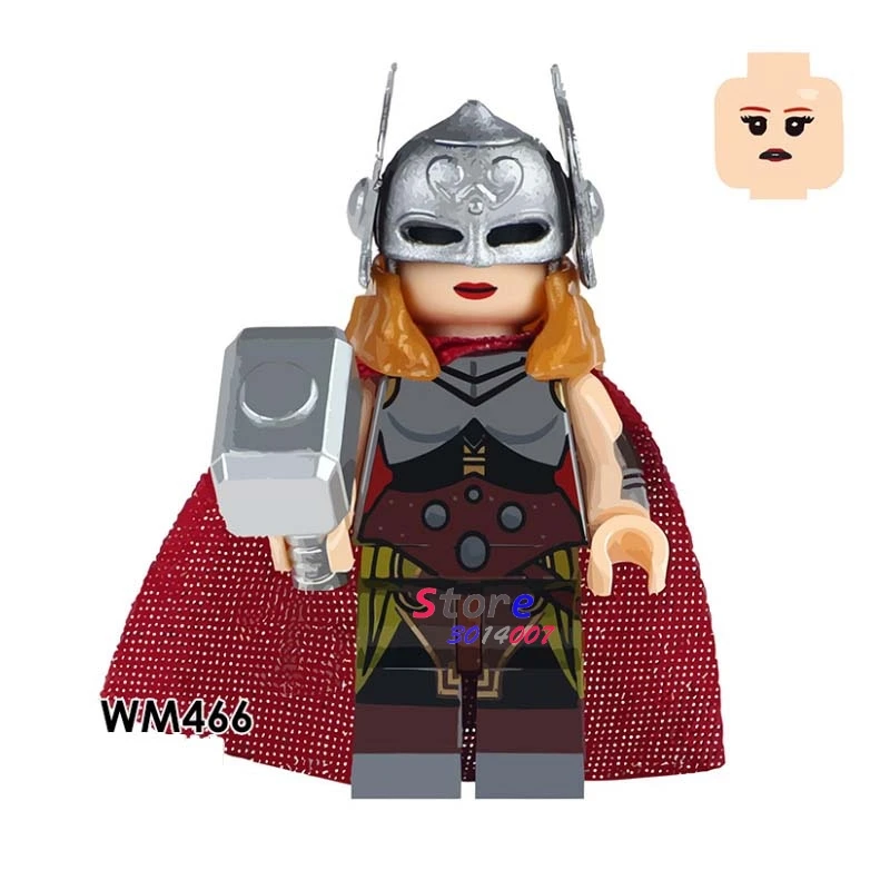 

1PCS model building block action figure starwars superheroes Lady Thor bricks for kits kid girls Doll diy toys for children gift