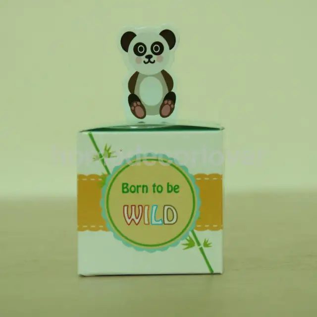 50pcs To Be Wild Jungle Theme Candy Sweet Cute Gift Box Wedding