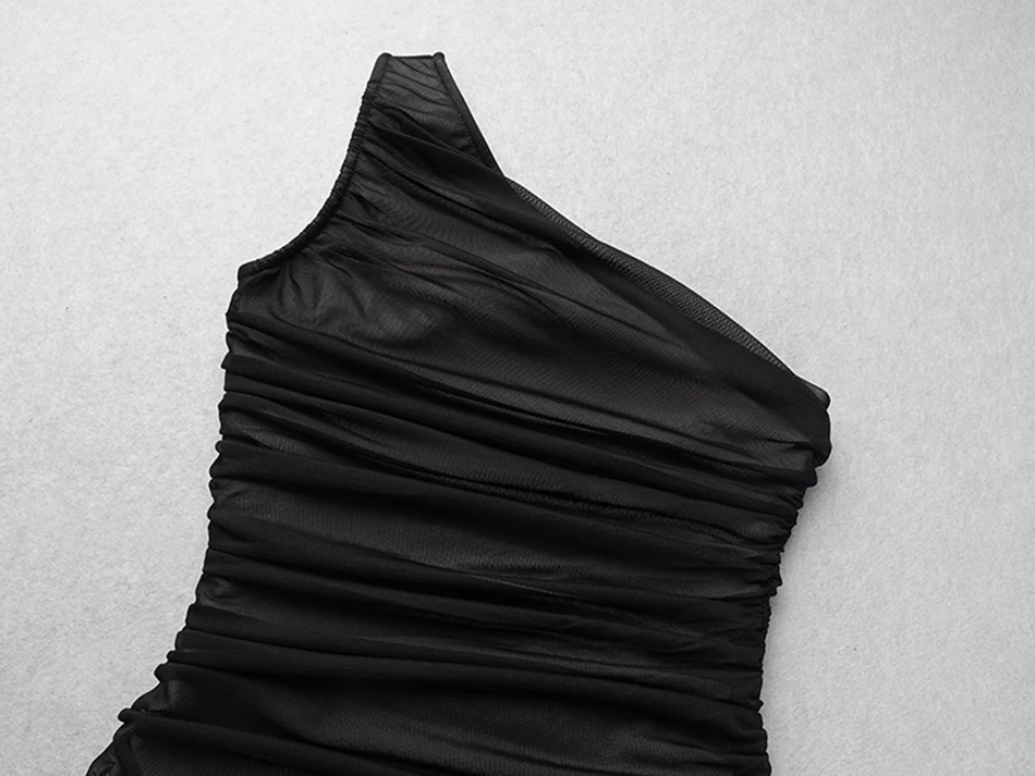 Liser новое летнее женское платье ДРАПИРОВАННОЕ Сетчатое платье средней длины повязка на голень сексуальное обтягивающее платье элегантные вечерние платья знаменитостей черные платья Vestidos