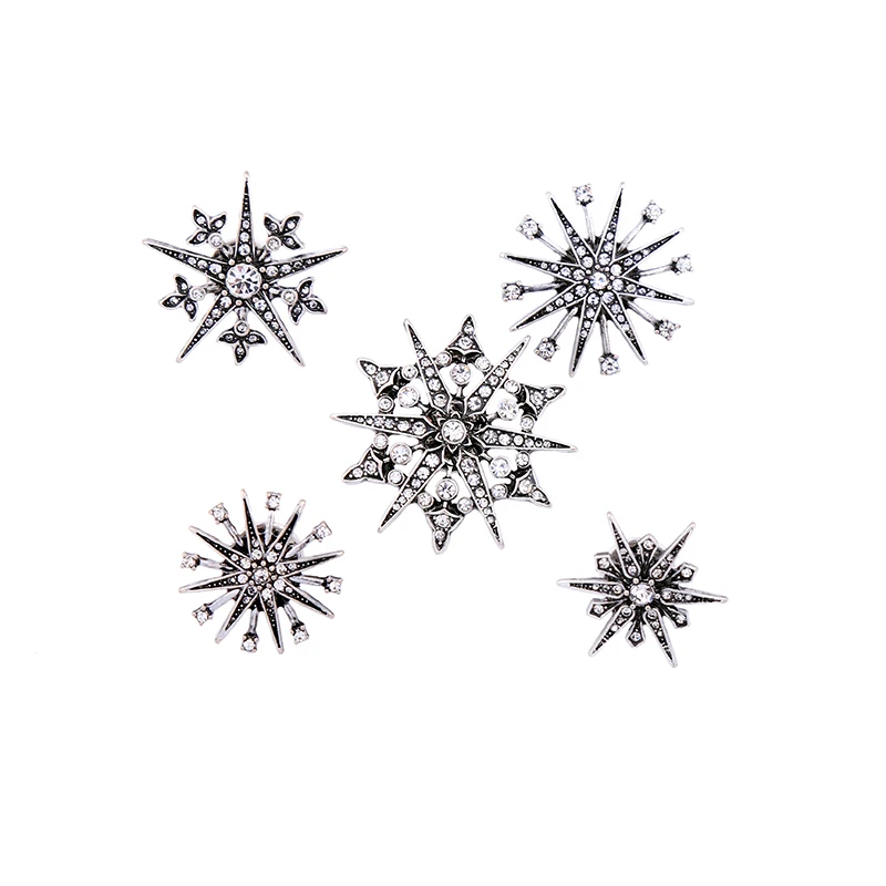 5pcsset Geometric Crystal Brooches for Women Charming Brand New Brooch Jewelry Evening Dress Accessories pin for Wedding Party  (2)