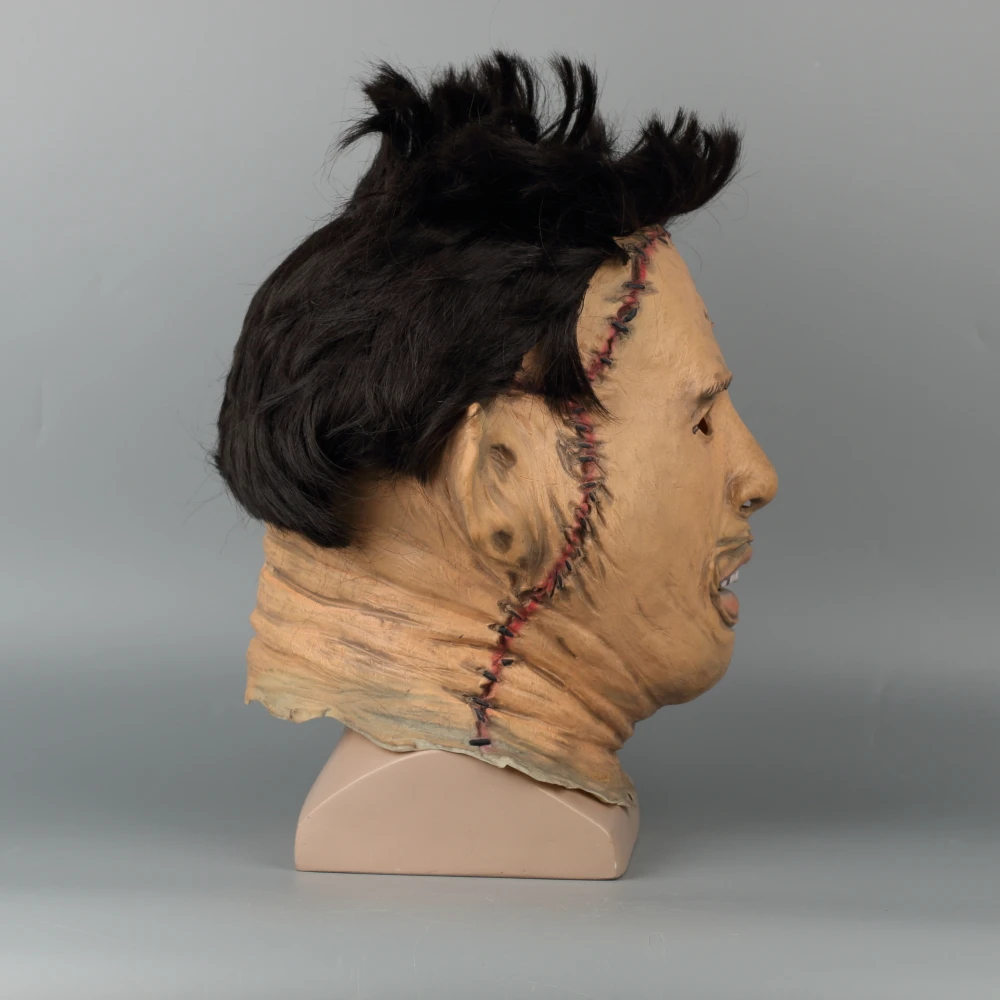 The Texas Chainsaw Massacre Leatherface Masks Scary Movie Cosplay Halloween Costume Props High Quality Toys Party Latex mask (38)