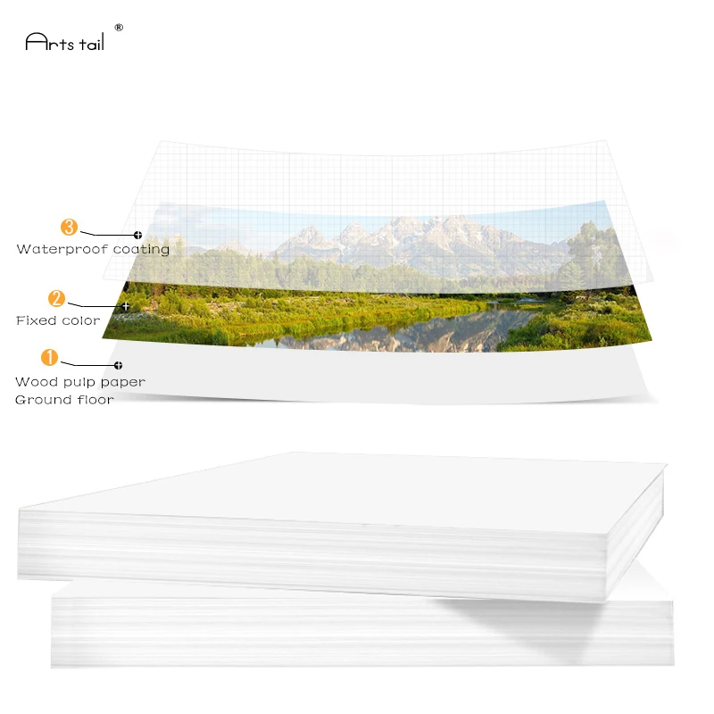 50 Pcs A3 Photo Paper Double-sided Printing Thickness 230g/m2 Glossy Photopaper Color Inkjet 330*483 mm 5760 DPI |