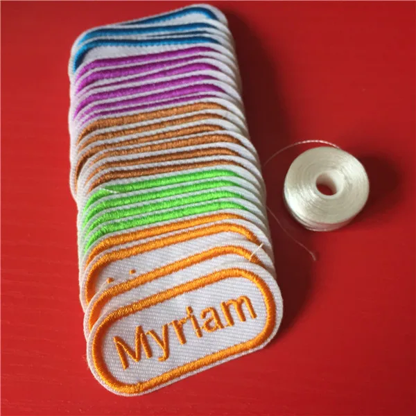 Customized Kids Name stickers Embroidery Sewn on cloth patches - Real Buyer's Show 3