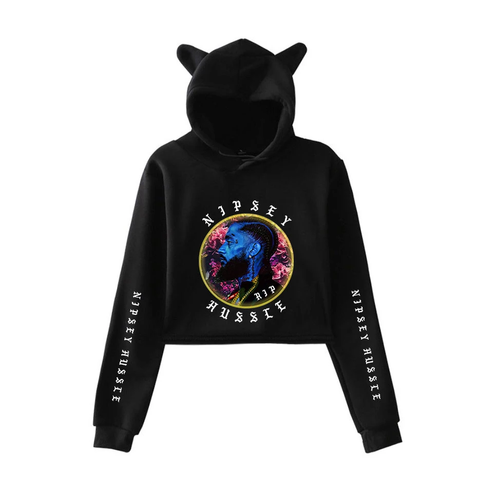 kpop Crop Top Hoodies Hoodie Nipsey Hussle Hoodies and Sweatshirts Crop Top Ladies Hoodies Moletom Kawaii Korean Sweatshirt Tops