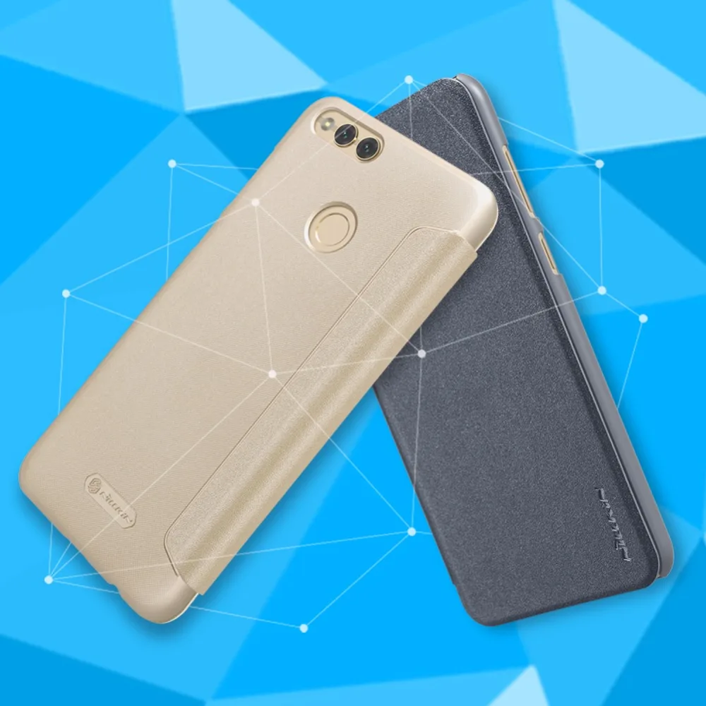 Оригинал Nillkin Флип Чехол для Huawei Honor 7X Новый кожаный чехол-Sparkle Leather Case телефон