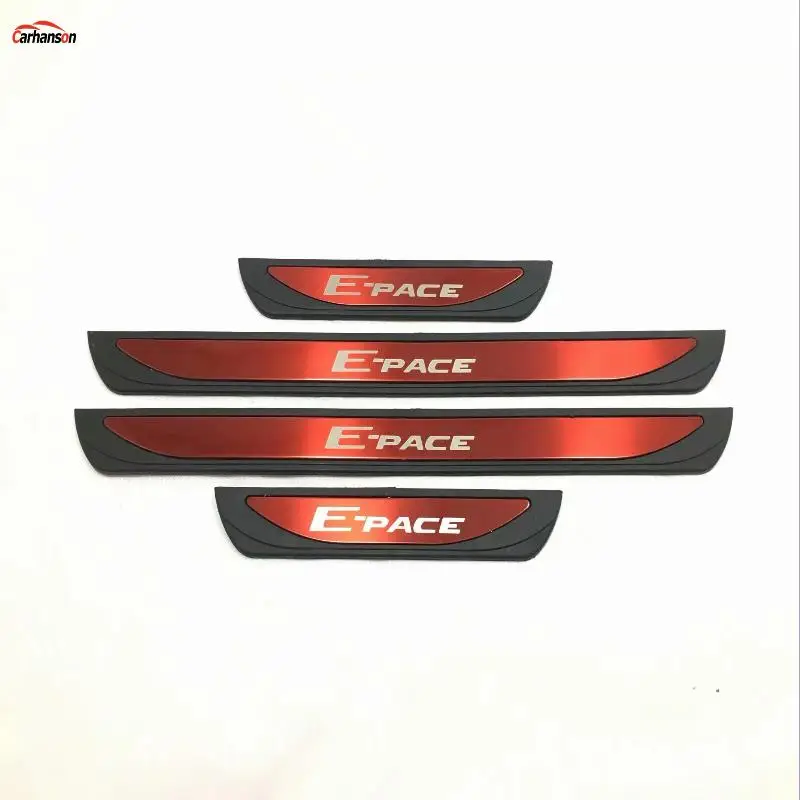 

for car styling jaguar e-pace 2018 2019 accessories ABS door sill scuff plate Stainless steel protector guard car sticker 4pcs