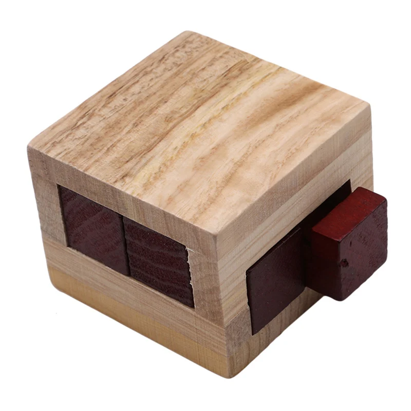 Wooden Kongming Lock Brain Teaser Puzzle Children Adults Educational Game Toy 1p