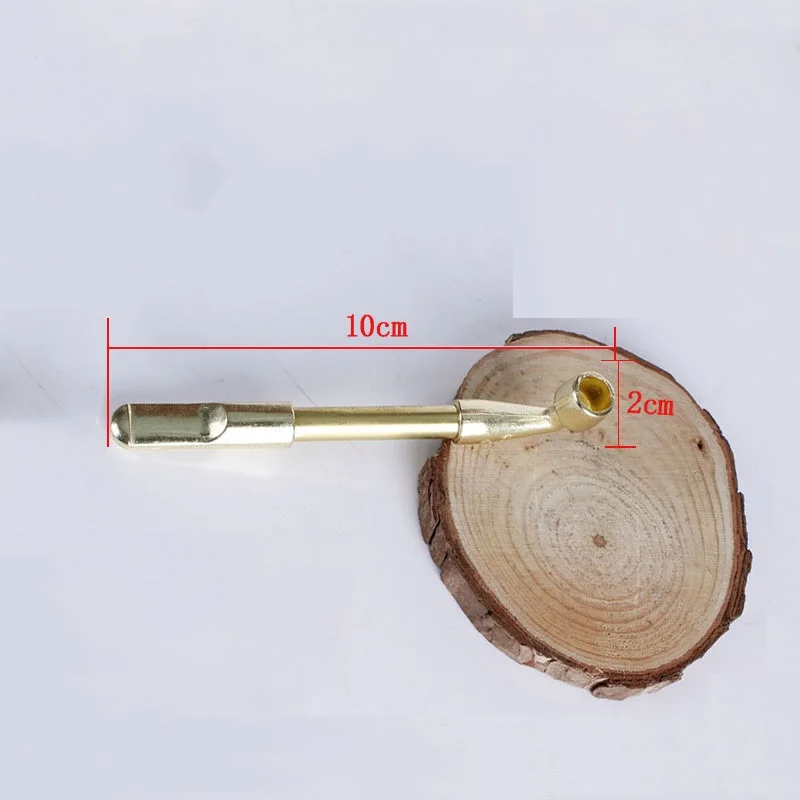 

10pcs/lot retro gold mini metal smoking pipe detachable slim golden tobacco pipes 10CM vintage cigarette holder tobacco stem rod