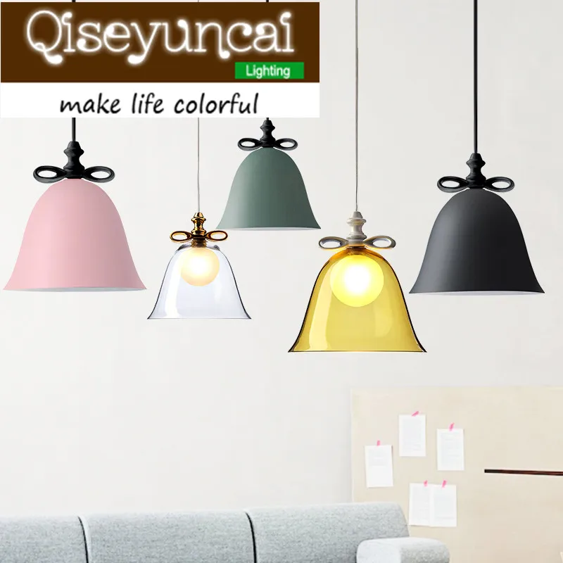 

Qiseyuncai Modern minimalist single head bow Macarons Iron Chandelier personality creative designer lighting