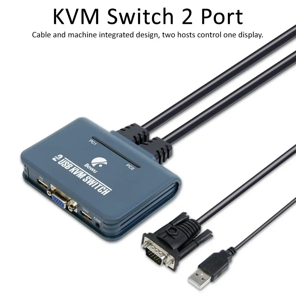 

2-port VGA KVM Button Switcher KVM Switch for Computer Printer Smart Box HD Player PS4/X360 Game Console
