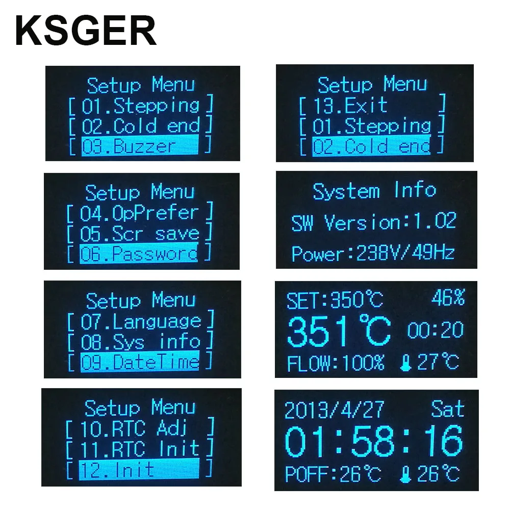KSGER пистолет горячего воздуха SMD OLED контроллер DIY наборы паяльная станция Rewrok 700 Вт