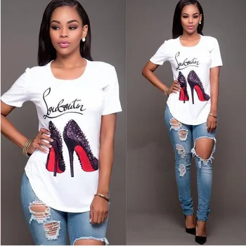 

Harajuku Summer T Shirt Women 2019 Fashion Printed T-shirt Woman Tee Tops O-Neck Cotton Casual Female T-shirts Plus Size S-3XL