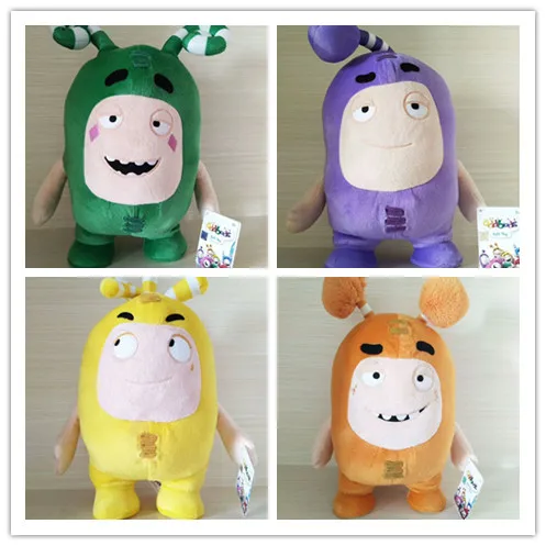 

35cm Oddbods Toy Figures Zee Jeff Fuse Green Yellow Purple Orange plush toy Collection Gift