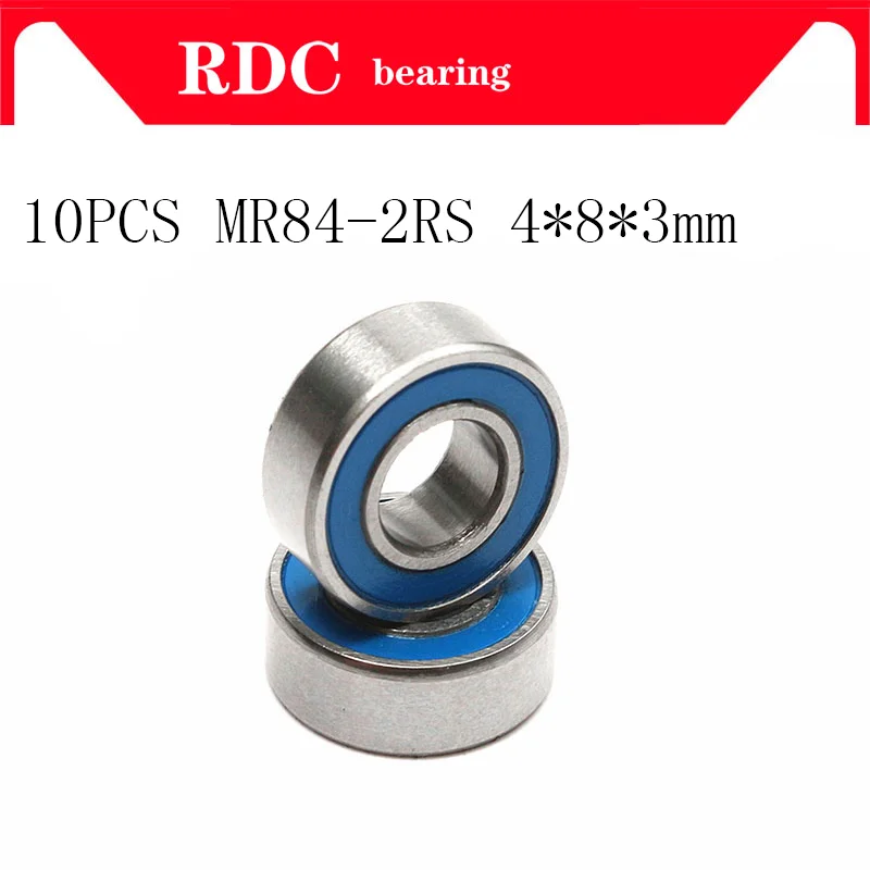 10 шт. ABEC 5 MR84 2RS RS MR84RS 4x8x3 мм синий резиновый герметичный миниатюрный