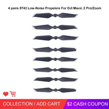 4 пары золото/серебро 8743F низкий уровень шума пропеллеры лезвие для DJI MAVIC 2 PRO/ZOOM Drone аксессуары