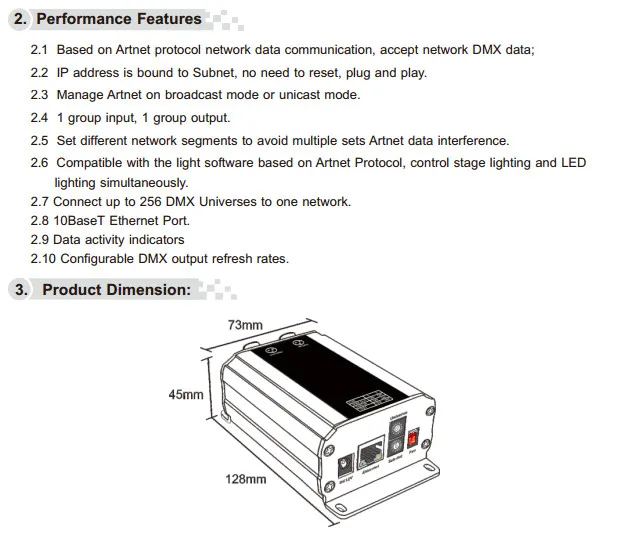 LTECH ArtNet чтобы конвертер DMX; ArtNet/DMX512 вход; DMX 512 выходных каналов Artnet чтобы DMX преобразователь сигнала RJ45/XLR Artnet-DMX-1