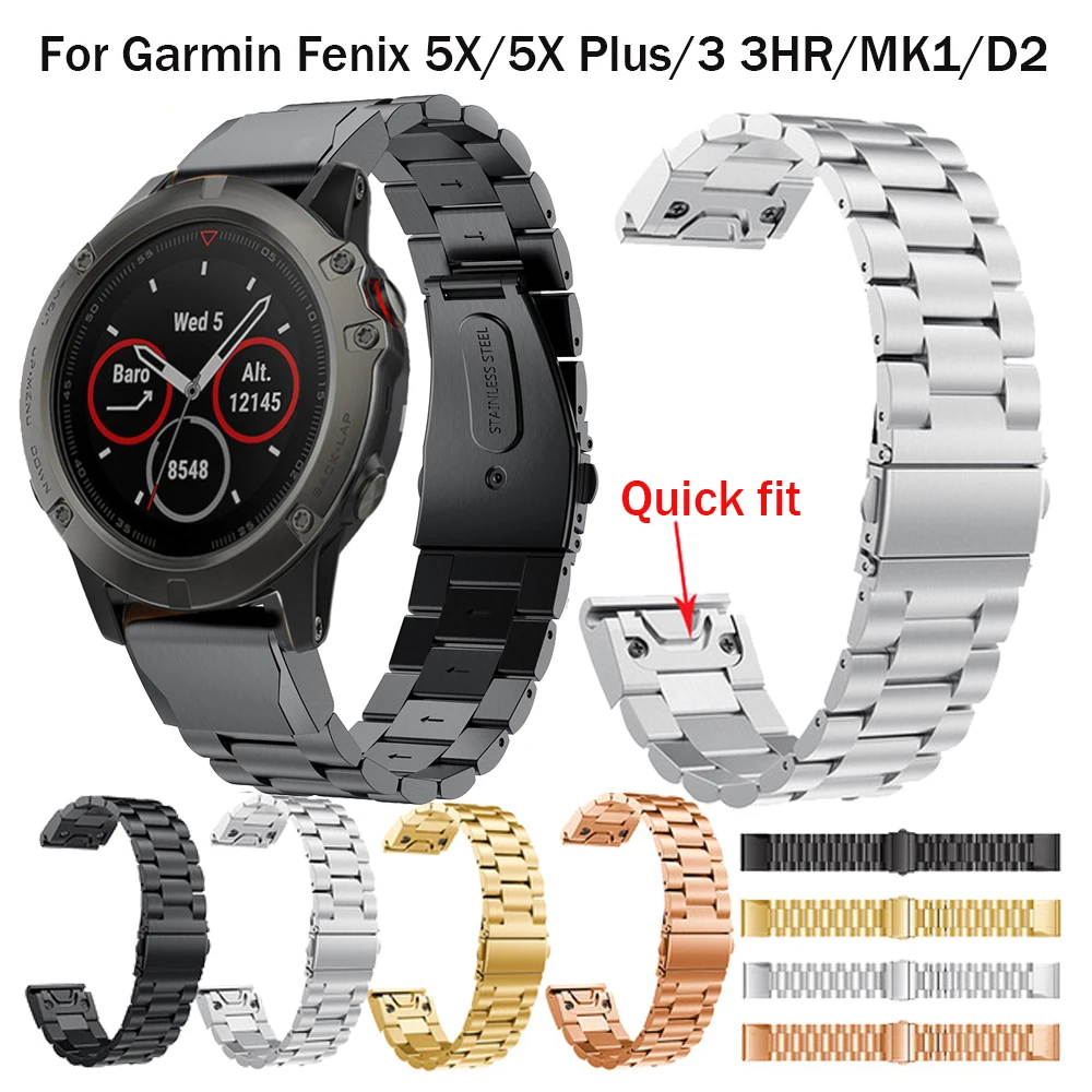 Металлические ремешки из нержавеющей стали для Garmin Fenix 3/Fenix 3HR сменный Браслет