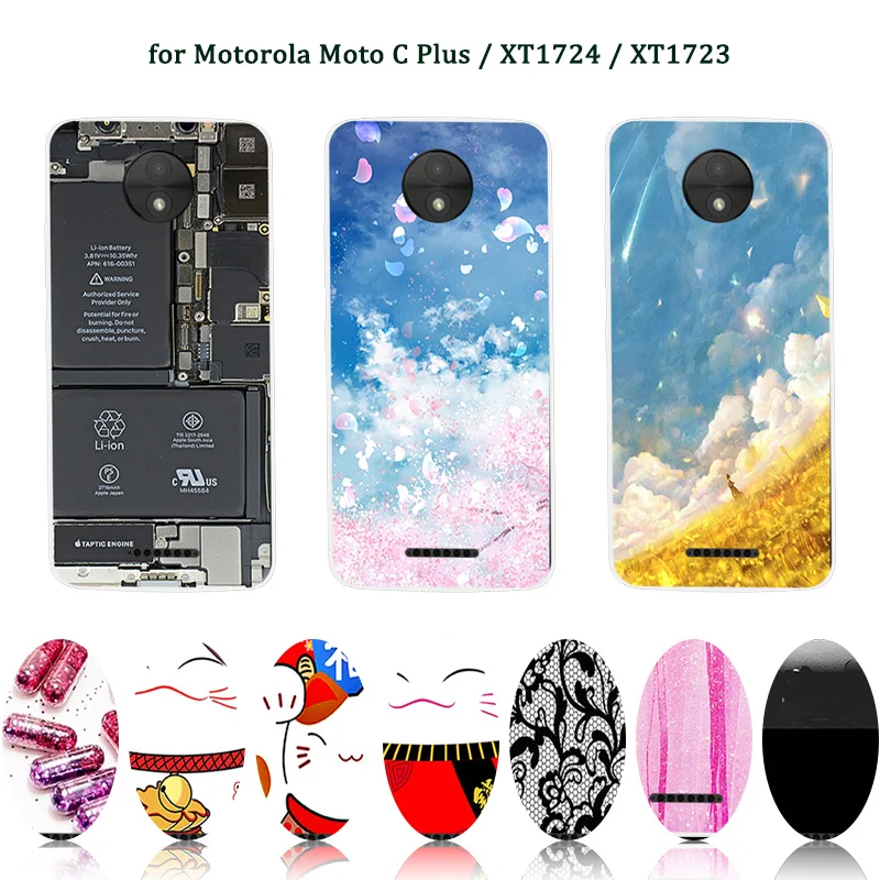 Для Motorola C плюс XT1724 XT1723 стакан чехол 5 0 дюймов Тонкий мягкий силиконовый защиты