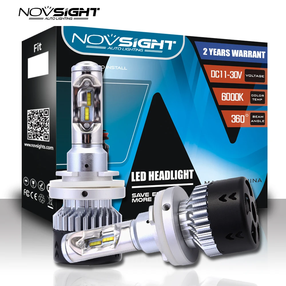 

NOVSIGHT 2PCS Mini Auto Bulbs LED H7 H4 H11 H1 9005 HB3 9006 HB4 6000k LED Lamp Car Headlights Fog Lights 70W 10000LM 12V Bulbs