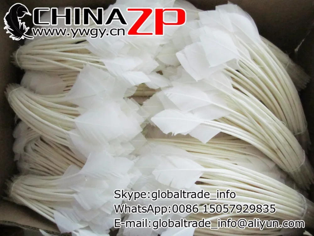 Завод CHINAZP 50 шт./лот отбеленные белые перья ручной работы в форме индейки|quill