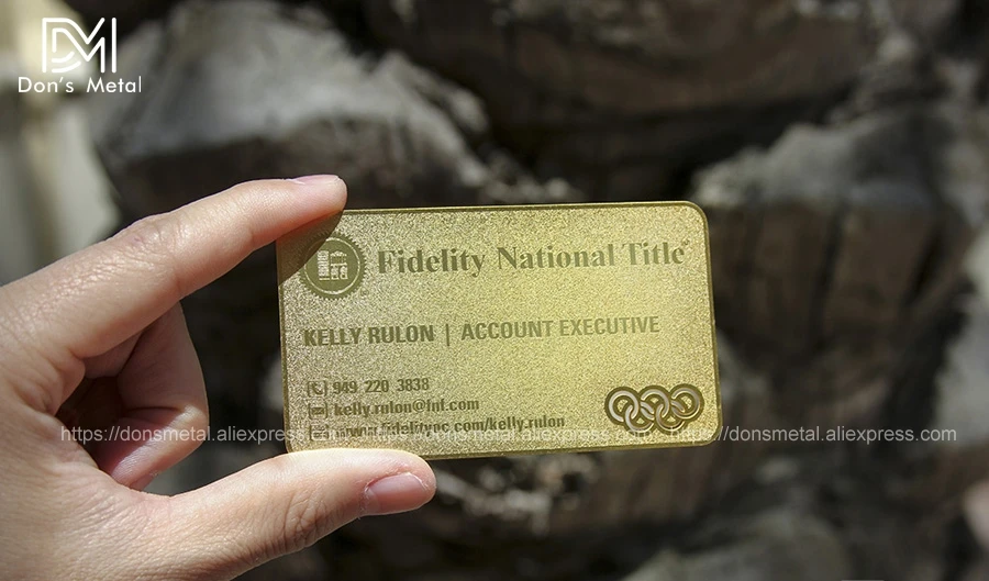 Frosted metal membership card plating gold stainless steel card custom metal business card stainless steel business card 