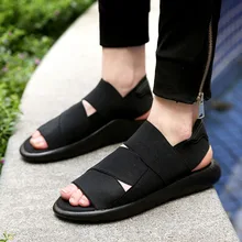 2016 Nueva Llegada Sandalias Y3 KAOHE SANDALIAS Al Aire Libre de Los Hombres Zapatillas de punta Abierta sandalias de Cuero Hombres Sandalias Diapositivas G-DRAGON Top calidad