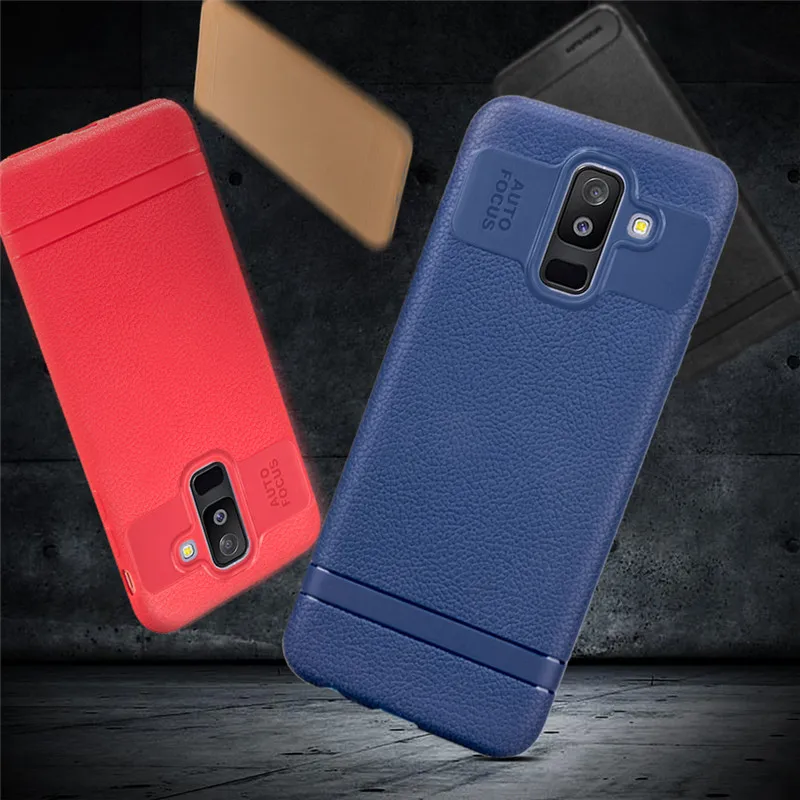 Ultra-Thin Case For Samsung Galaxy A6 A6Plus Case PU Leather Soft Silicone Full Cover For Samsung A6 A6 Plus Matte TPU Case (20)