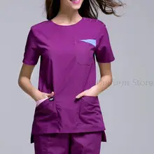 Новая цветная Женская Больничная медицинская форма скраб стоматологическая клиника салон красоты Рабочая Униформа с топом качество