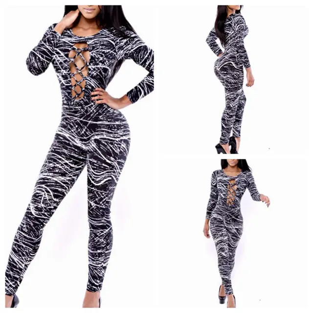 2015 summer women sexy jumpsuit animal printing bodycon club cloth set