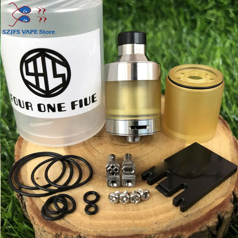 

Japan Four One Five MOD 415 RTA Atomizer 22mm 4.5 mL 316Single Bottom Air Flow Construction Bridge Vape Vaporizer VS KAYUN LITE