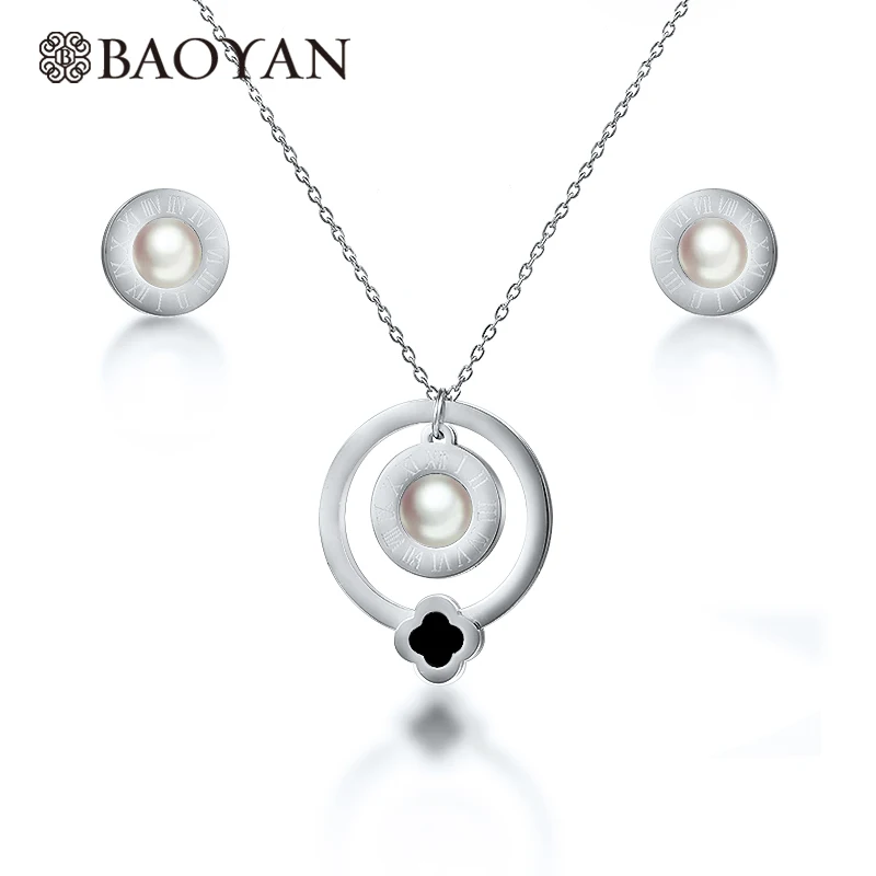 BAOYAN Винтаж цветок круглый римские цифры роза Цвет серебристый золотой оникс