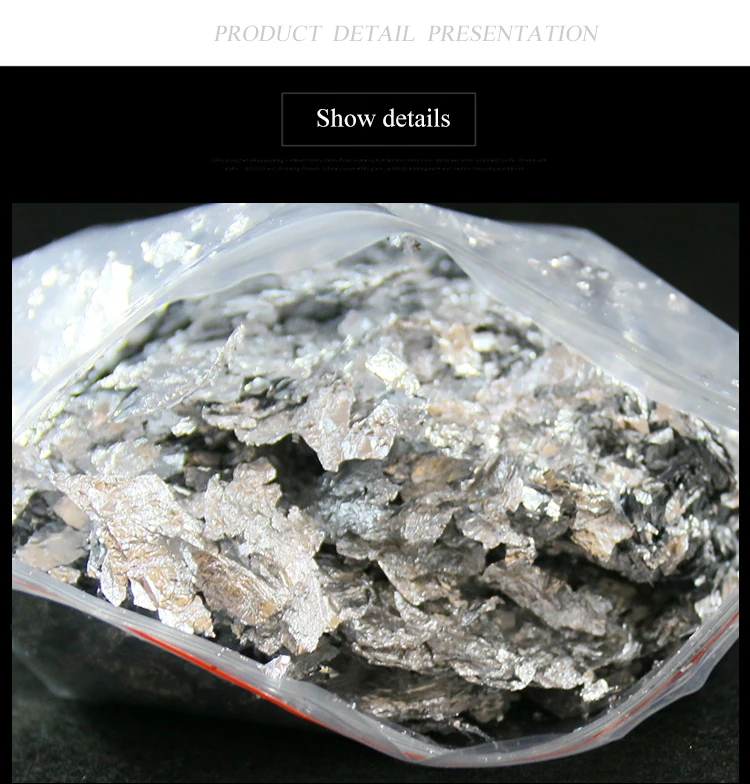 3 pcs Set of Silver leaf flakes and Silver Aluminium Powder 20 gram 15 gram 