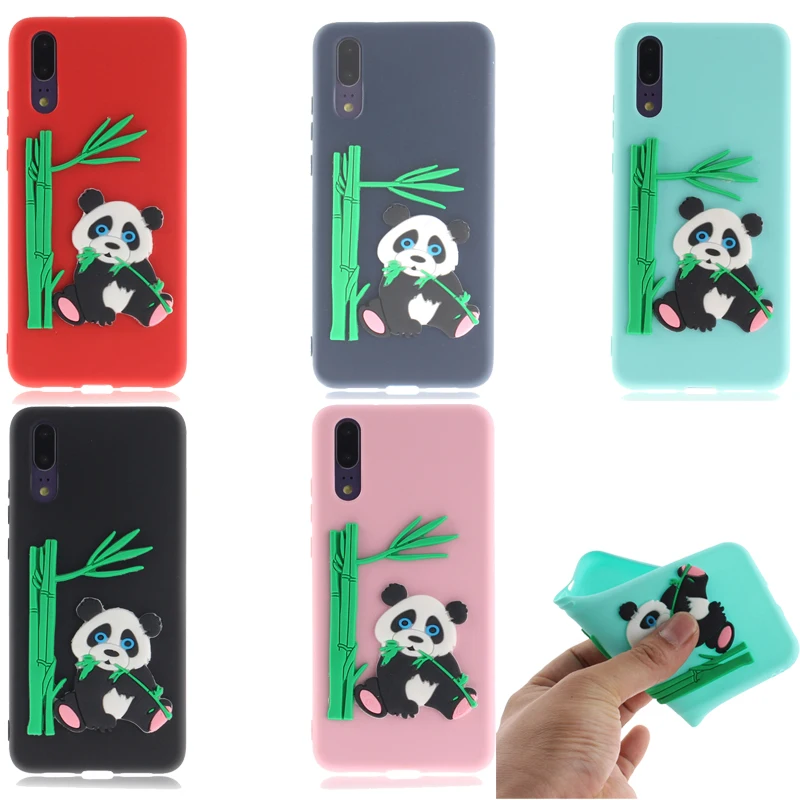Cute Panda Eating Bamboo Phone Soft TPU Silicone Case