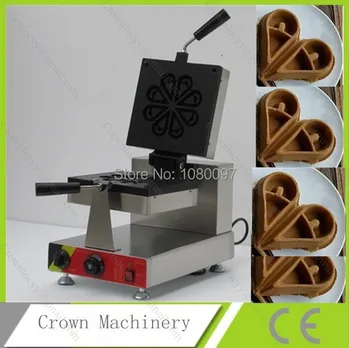 

Flower shape rotate electric Water Drop Shape and Flower waffle maker machine custom plate