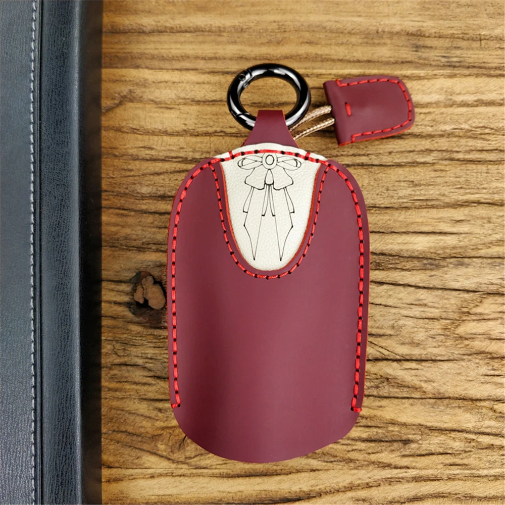 

K016 High Quality Personality Car Keys Holder Handmade Sewing Leather Car Key Chain For Women